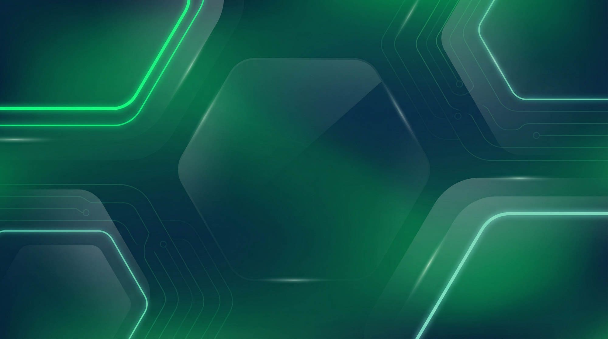 Dark hexagonal panels with thin light edges