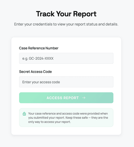 360 Report case tracking for reporters